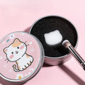 Cartoon Cat Makeup Brush Cleaner Sponge & Portable Case Set Brush Cleaner Set QXL Default Title