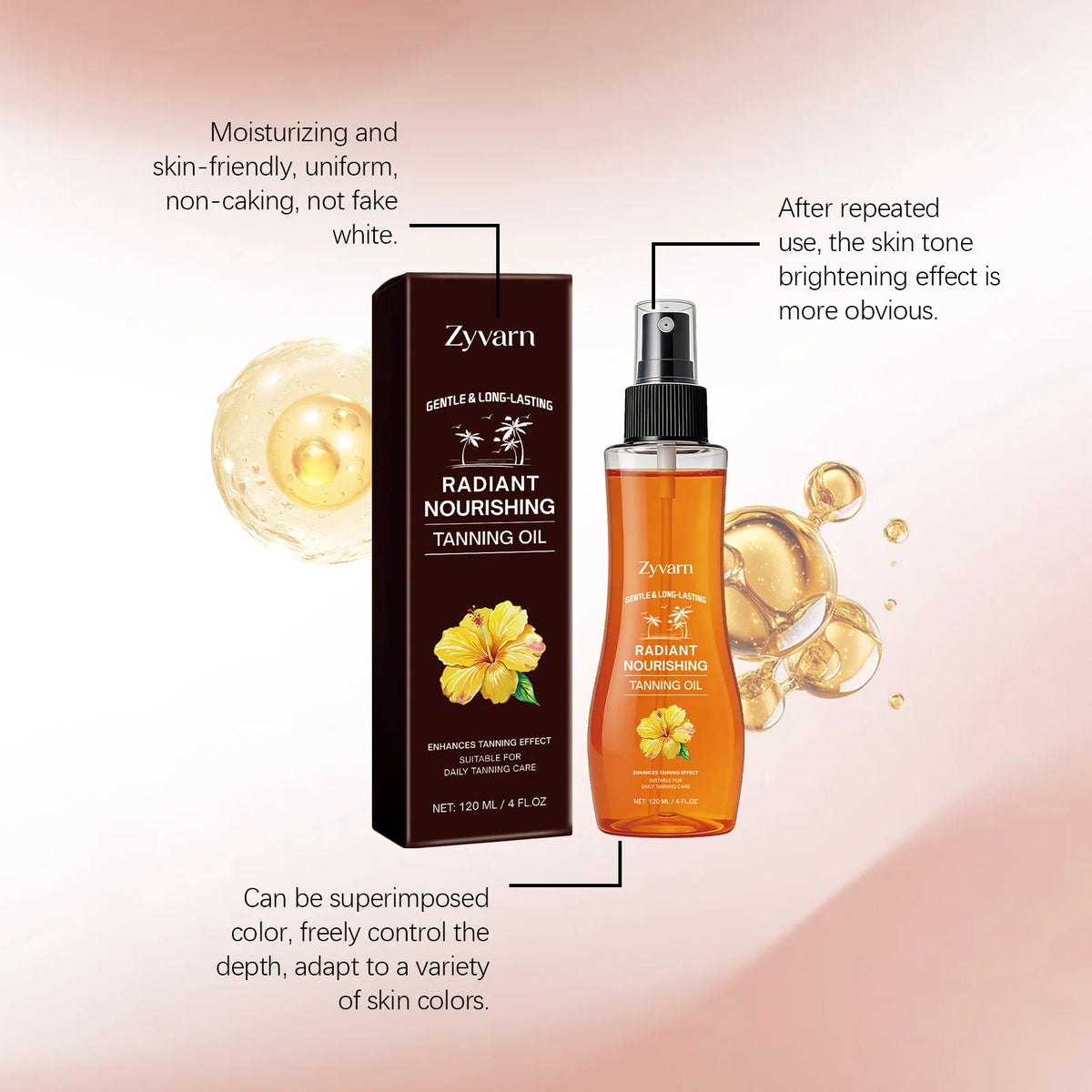 Hoygi Bronzing Tanning Oil – Nourishing Self-Tan Glow 120ml Self Tanning Oil QXL