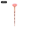 KOSSHOW Fan Highlighter Brush Set | Diamond Handle 2-Piece Highlighter Brush Set QXL Gold