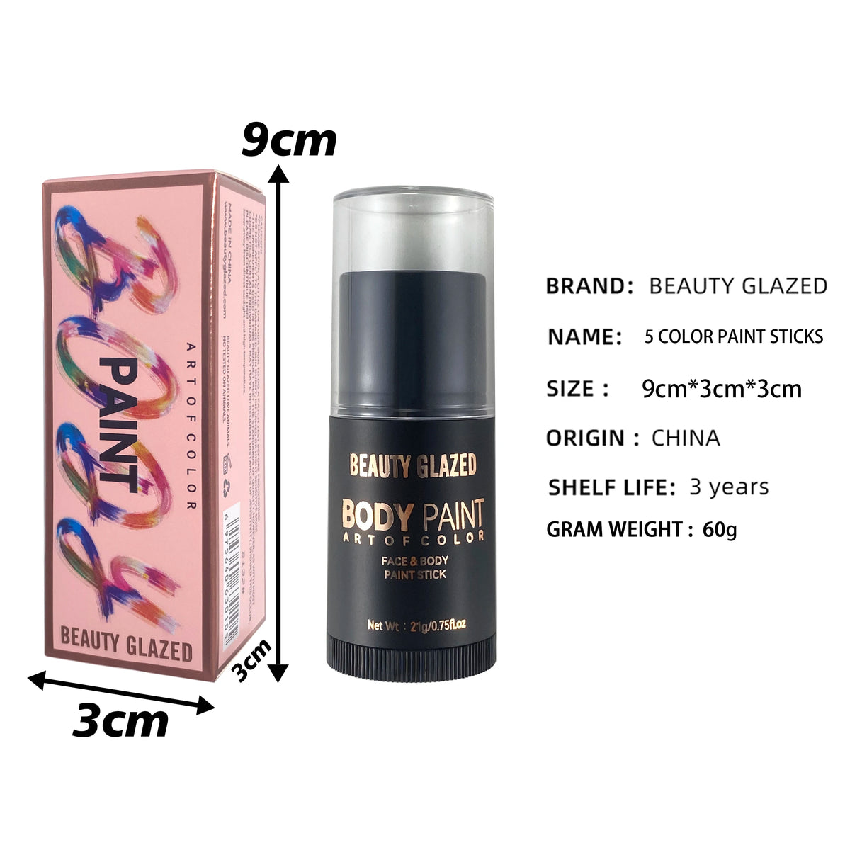 Neon Face & Body Paint Crayon | Glow Stick – Halloween Party Face & Body Paint QXL