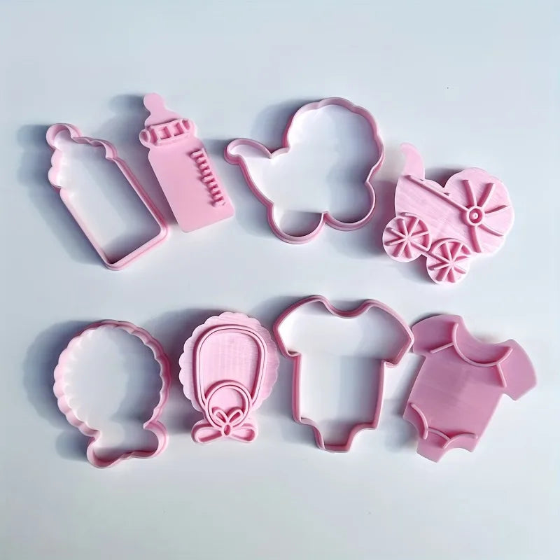 Princess Cookie Cutter Set – 4-Piece Plastic Stamp & Mold Cookie Cutter Set QXL