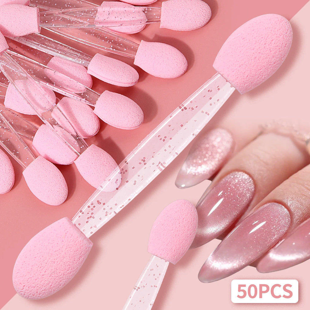 50-Pack Double-Ended Eyeshadow Sponge Applicator Wands | KOSSHOW Sponge Applicator Wands QXL