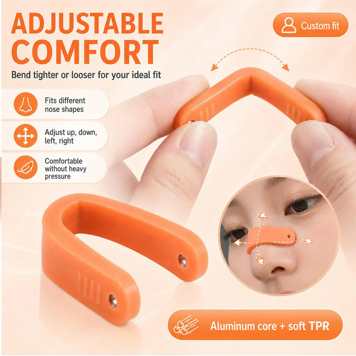 Reusable Nose Shaping Clip | Adjustable Bridge Lift Strip Nose Shaping Clip QXL
