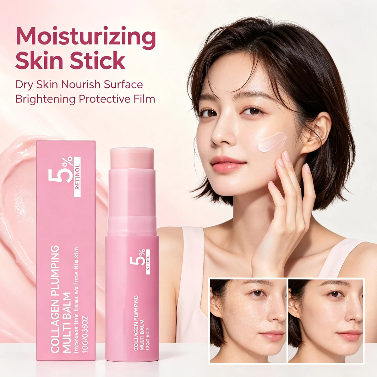 Moisturizing Skin Stick Balm – Face & Neck Hydrating Care 10g Moisturizing Skin Balm QXL