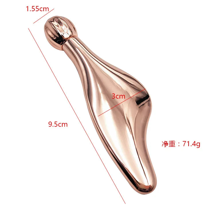 AVZER Metal Face Roller | Eye Massage & Contouring Tool Metal Face Roller QXL