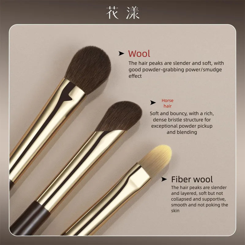 8-Piece Floral Makeup Brush Set | Blush, Highlight & Eye Makeup Brush Set QXL