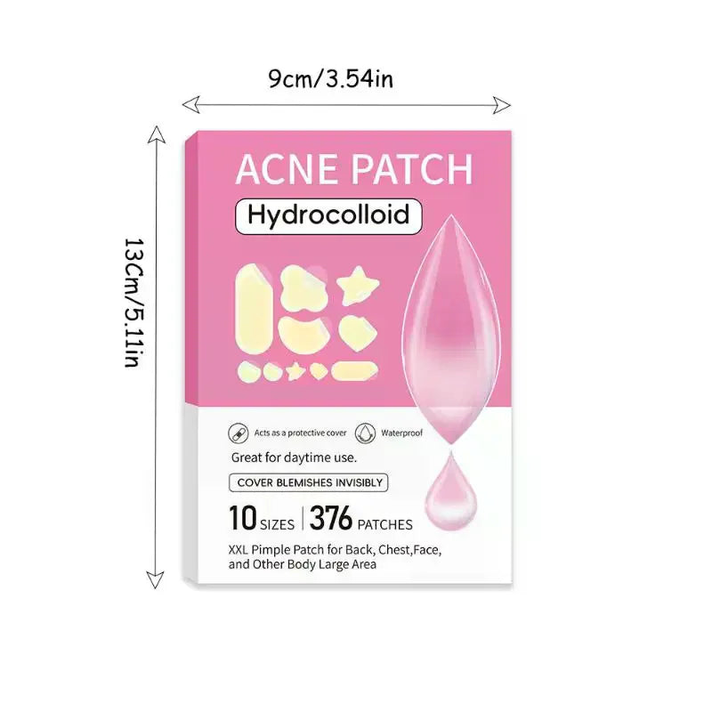 Bulk Hydrocolloid Pimple Patches Multi-Shape 104/376 Pcs Pimple Patches QXL