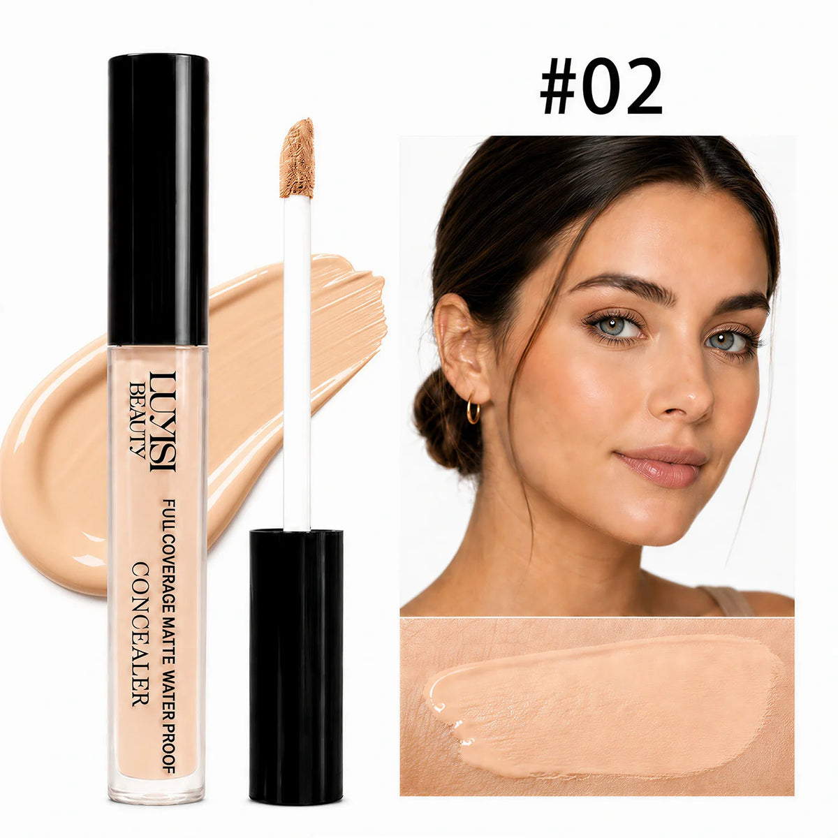 6-Shade Liquid Concealer | Waterproof, Matte & Full Coverage Liquid Concealer QXL 02