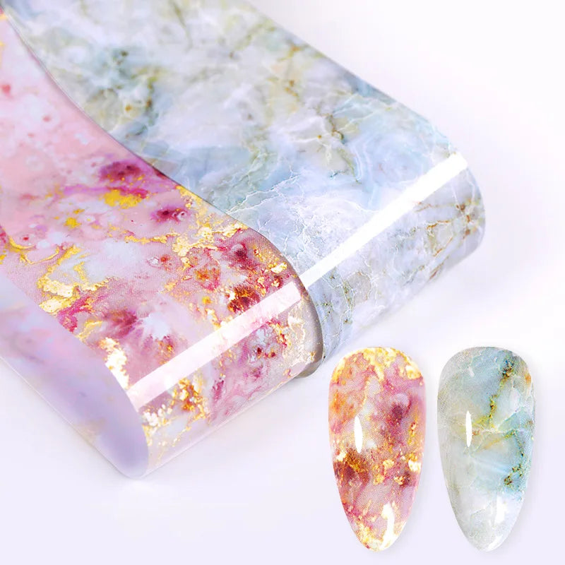 Marble Nail Water Decal Stickers | Transfer Foil Nail Art Nail Art Decals QXL