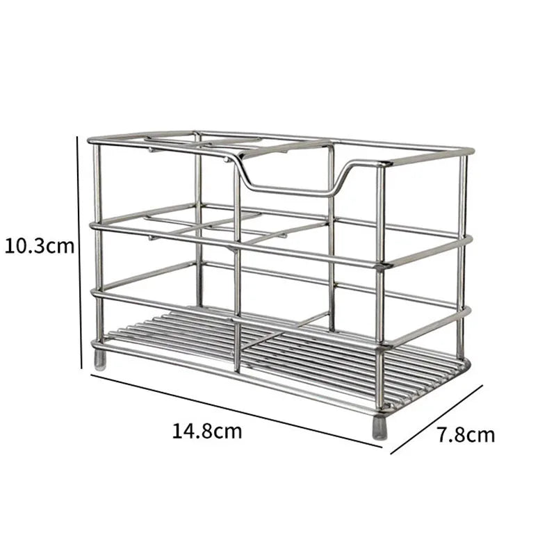 5-Compartment Stainless Steel Makeup Brush Holder & Organizer Makeup Brush Holder QXL