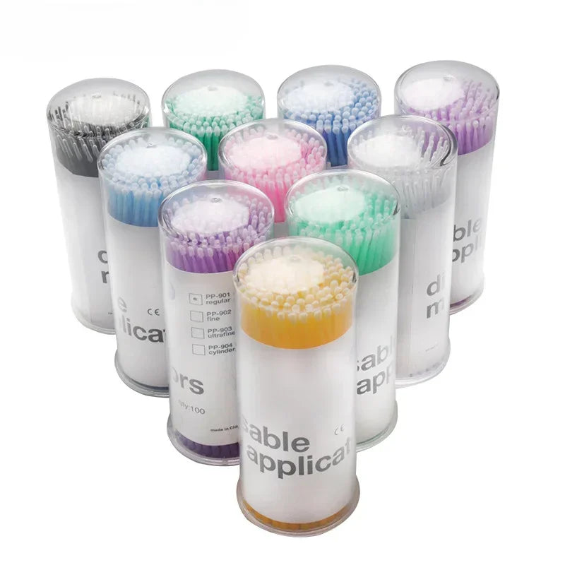 100-Pack Disposable Micro Brushes | Lash Extension Applicators Disposable Micro Brushes QXL