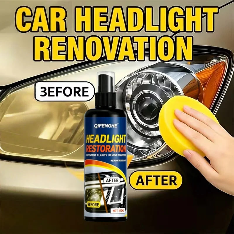 Car Headlight Polish Spray | Restore Clarity & Remove Scratches Headlight Polish Spray QXL