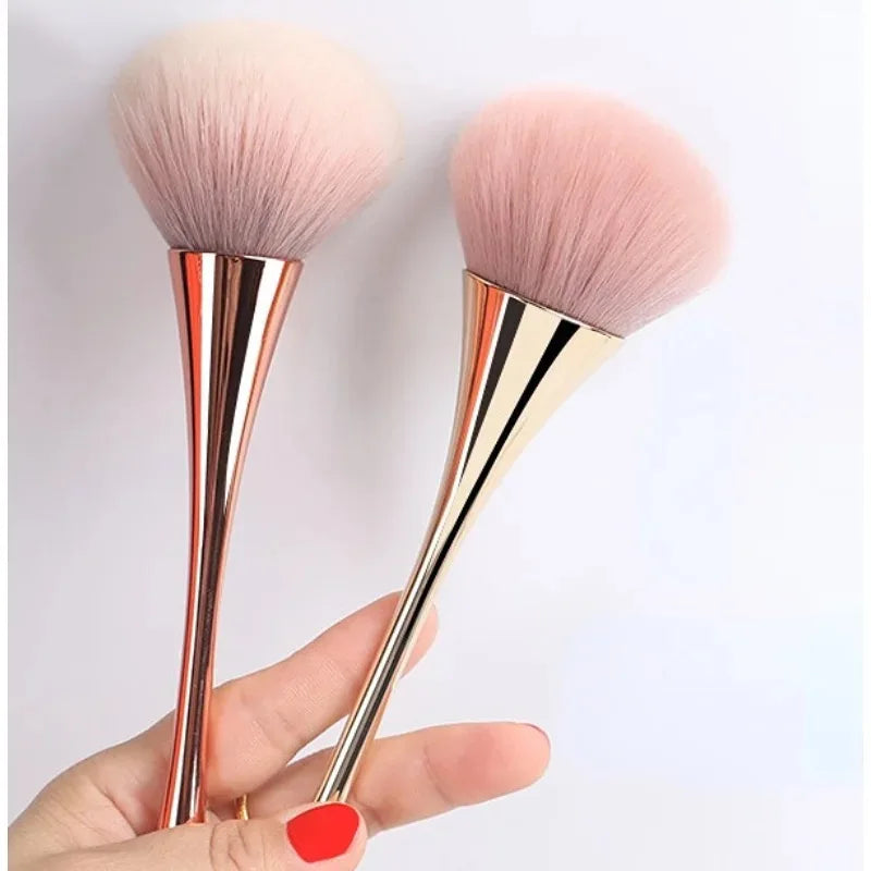Rose Gold Blush Brush | Large Professional Powder Contour Makeup Blush Brush QXL