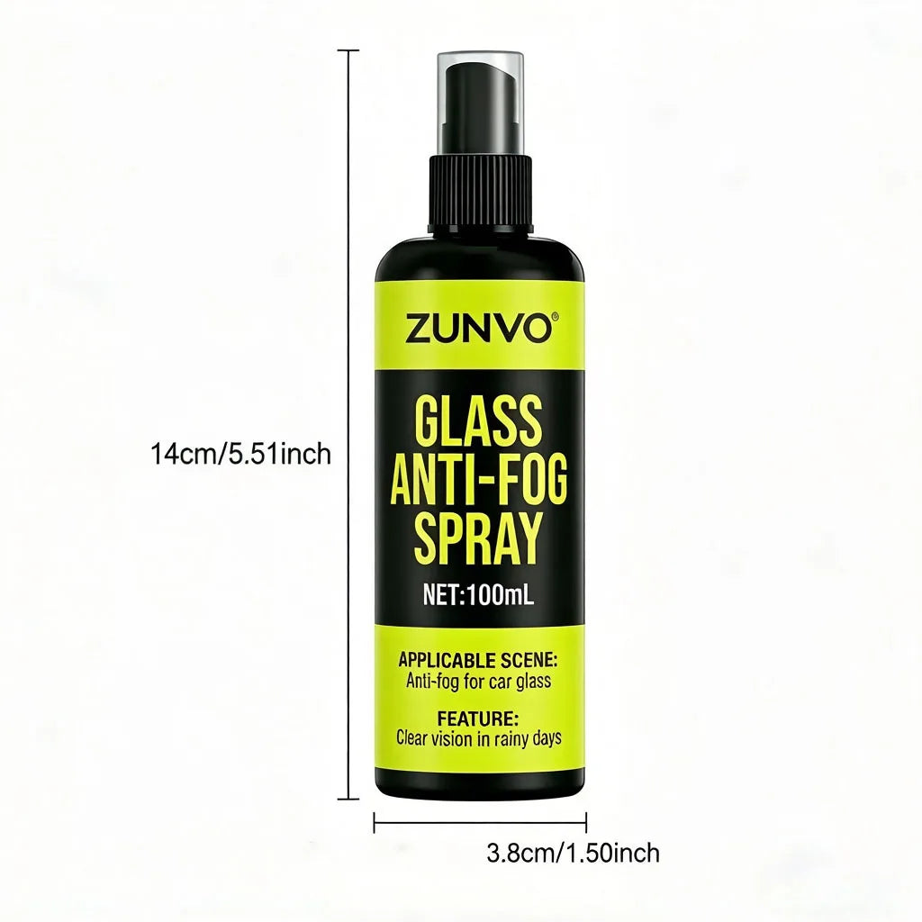 Car Glass Anti-Fog Spray 100ml | Long-Lasting Clear Vision Car Glass Spray QXL