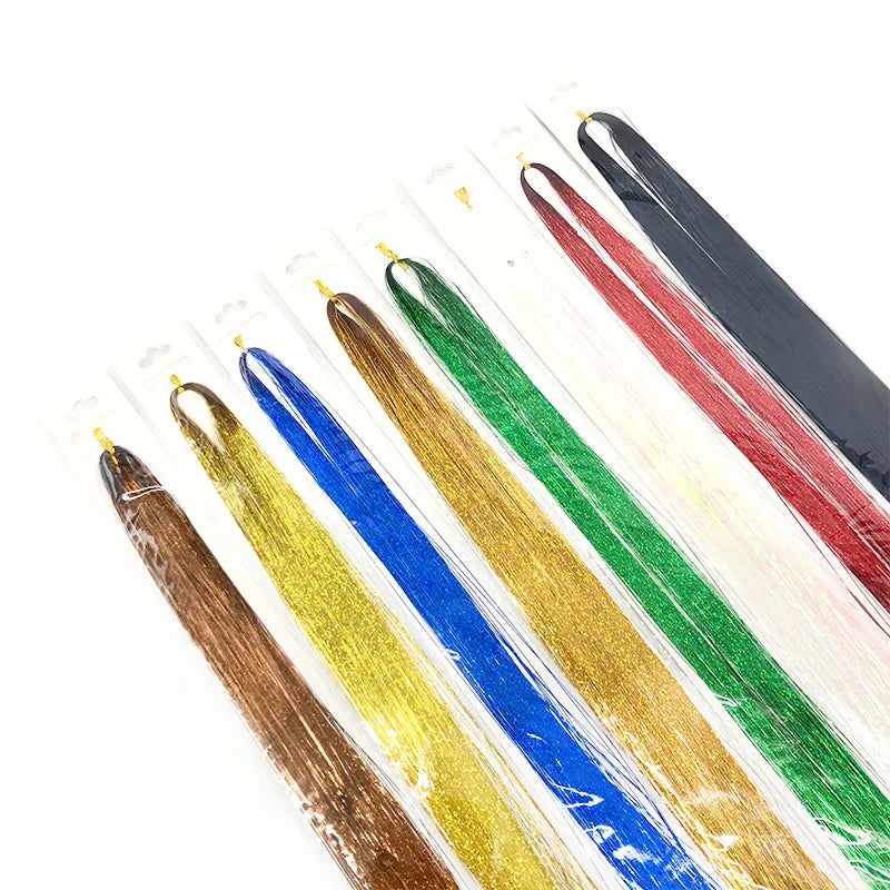Rainbow Hair Tinsel Kit – Glitter Sparkle Braid Extensions Hair Tinsel Extensions QXL