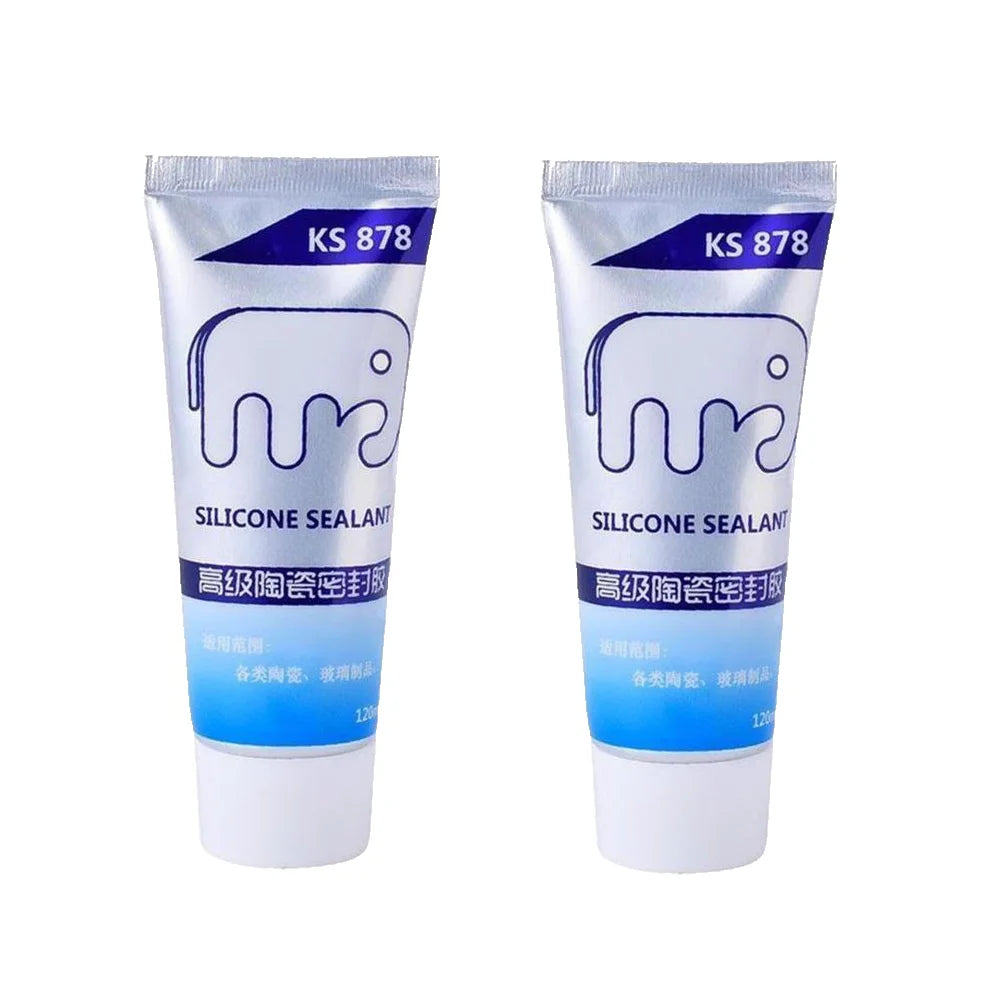 120ml Waterproof Silicone Sealant | Fast-Dry Mould-Proof Caulk Silicone Sealant QXL B