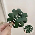 Matte Flower Small Claw Clip – No-Slip Hair Clip for Women Hair Claw Clip QXL green