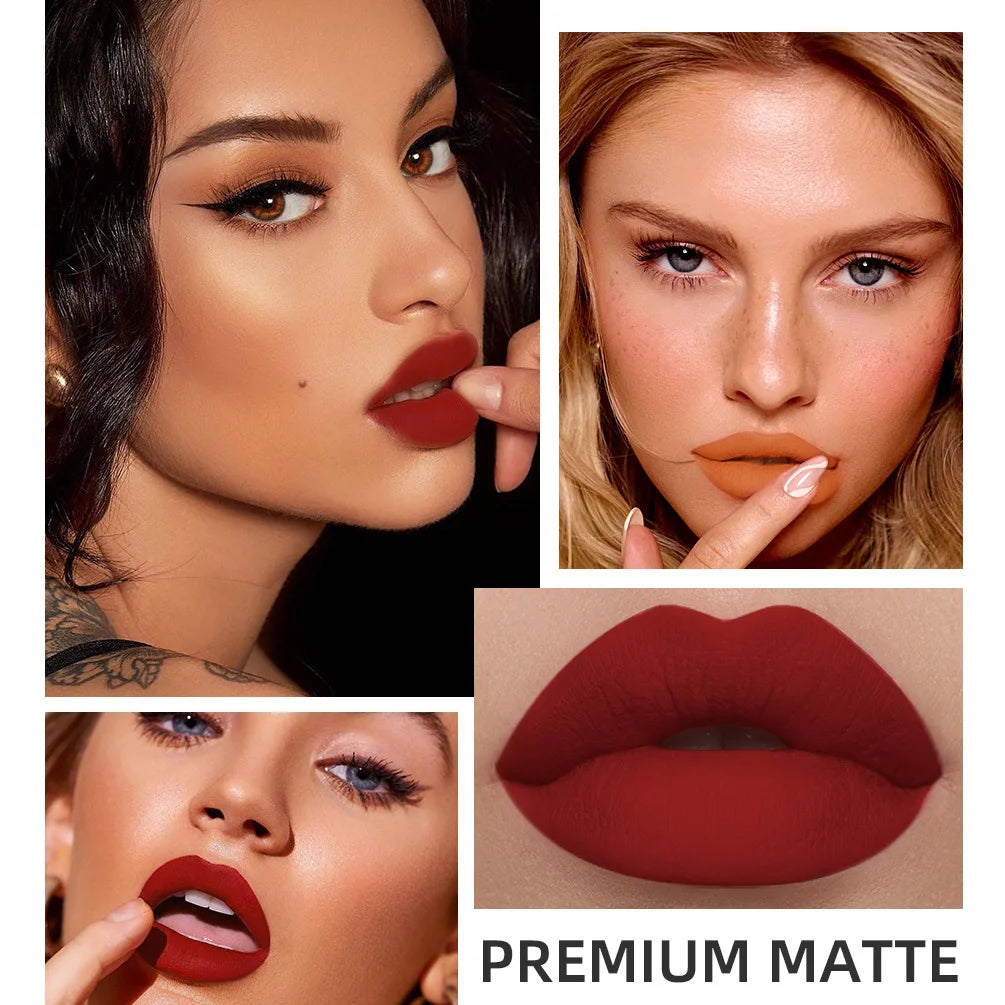 Matte Liquid Lipstick 24 Colors | Velvet Lip Gloss Waterproof Liquid Lipstick QXL