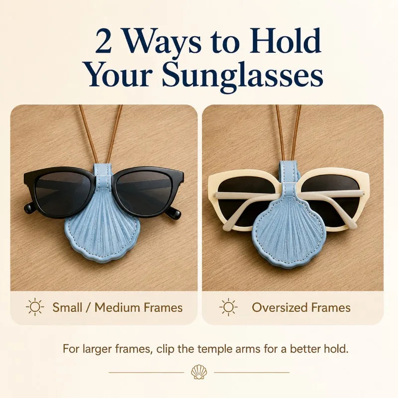 Shell Magnetic Sunglasses Clip Holder | Beach Travel Lanyard Sunglasses Clip Holder QXL