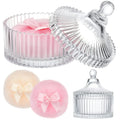 Large Body Powder Puff & Container Set | 3-Pack Velour Powder Puff Set QXL 01