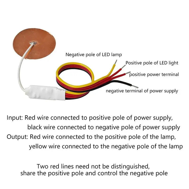 12V/24V Mini Touch Sensor Switch | Copper Foil, No-Hole Touch Sensor Switch QXL