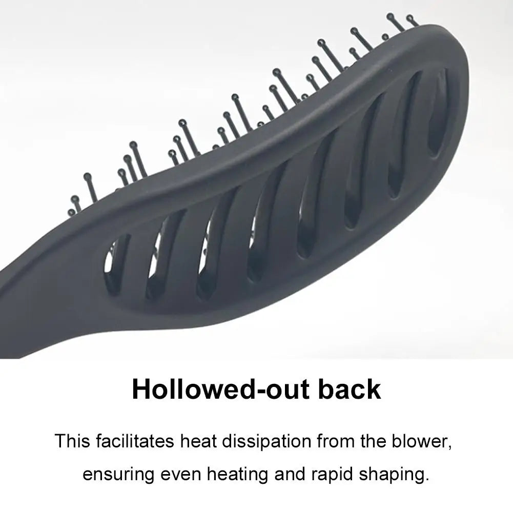Curved Vent Detangling Hair Brush | Scalp Massage & Drying Detangling Hair Brush QXL