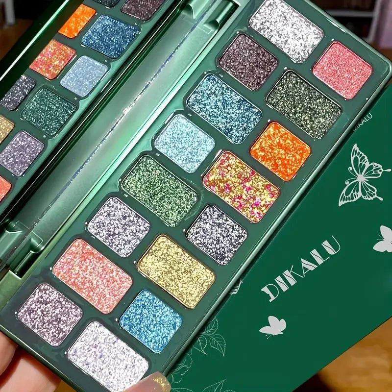 VERONNI 16-Color Eyeshadow Palette – Matte Shimmer Glitter Eyeshadow Palette QXL 16 Color 08
