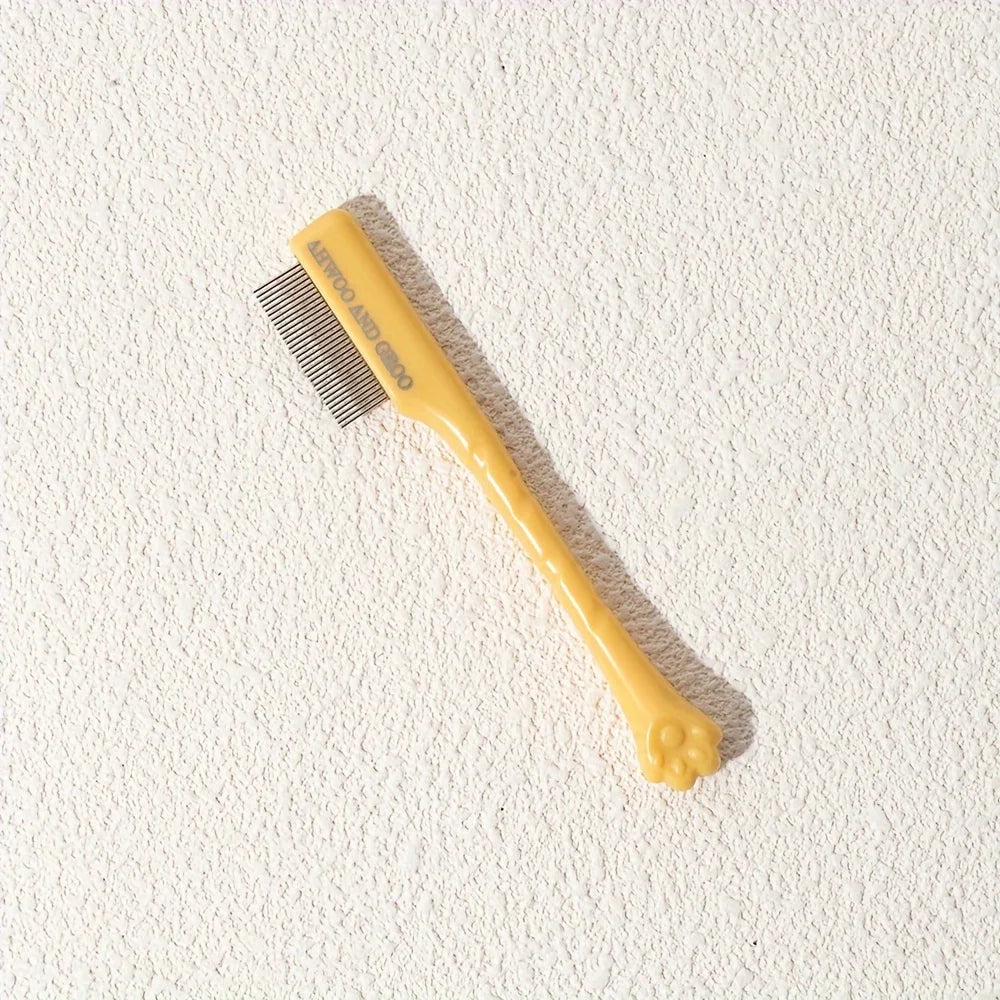 Pet Eye Cleaning Brush & Tear Stain Remover Comb | Dogs & Cats Pet Grooming Tool QXL