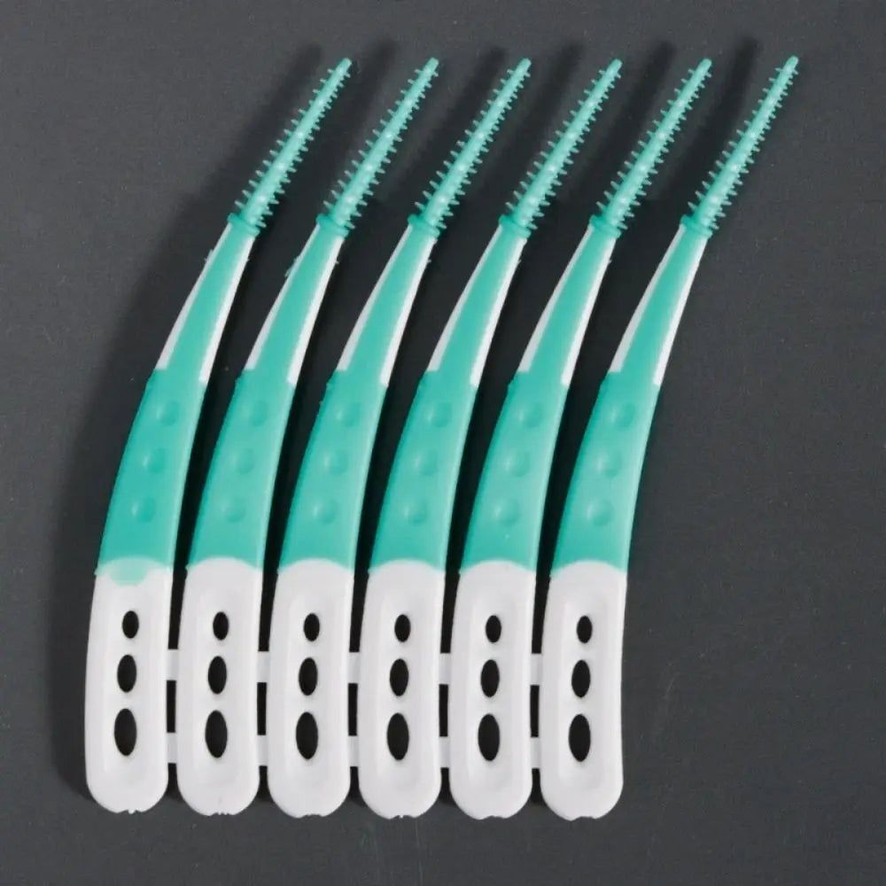 60-Pack Silicone Interdental Brushes | Soft Bristle Tooth Cleaner Interdental Brush Set QXL