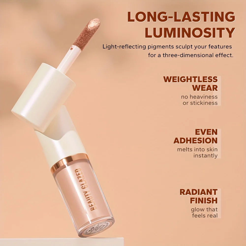 Beauty Glazed 6-Color Liquid Highlighter – Shimmer Metallic Glow Liquid Highlighter QXL