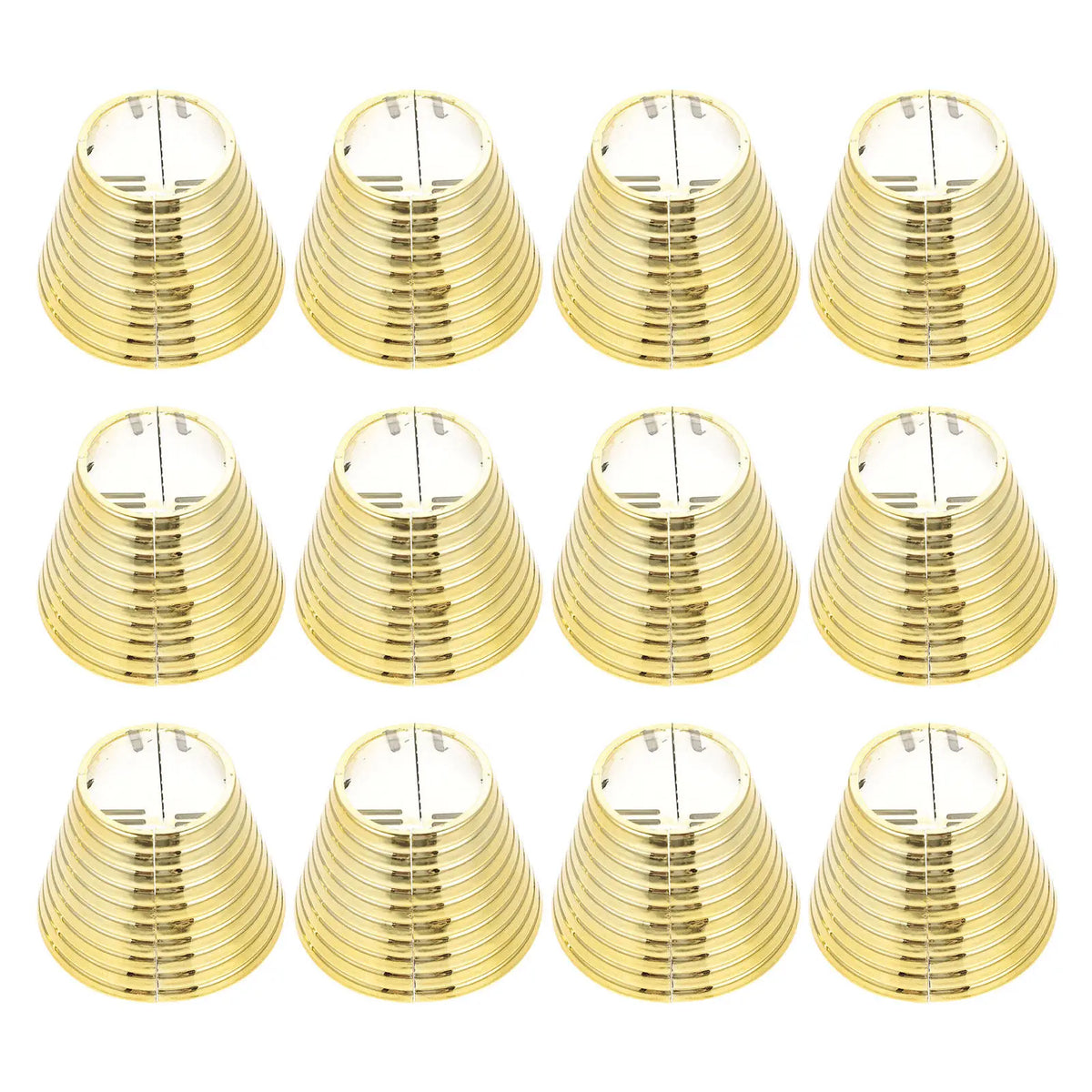 12-Pack Decorative Ponytail Cuff Clips for Women | Golden Ponytail Hair Clips QXL