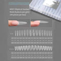 240-Pc Reusable Sandwich Nail Form Molds | Coffin Extension Nail Extension Molds QXL B CN