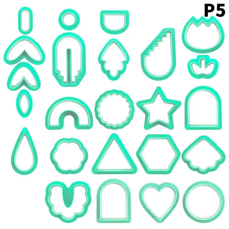 Polymer Clay Earring Cutter Set | Multi-Shape Jewelry Craft Tools Clay Cutter Set QXL 5
