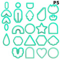 Polymer Clay Earring Cutter Set | Multi-Shape Jewelry Craft Tools Clay Cutter Set QXL 5