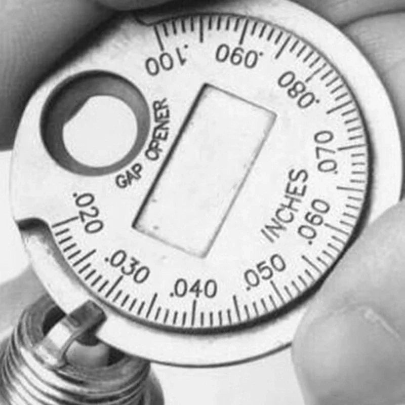 Coin-Type Spark Plug Gap Gauge Tool | 0.6–2.4mm Feeler Spark Plug Gap Gauge QXL 1pcs