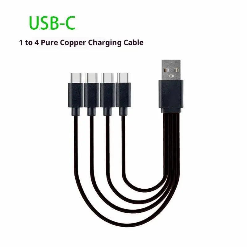 4-in-1 USB-C Splitter Cable | Charge 4 Devices Simultaneously USB-C Splitter Cable QXL