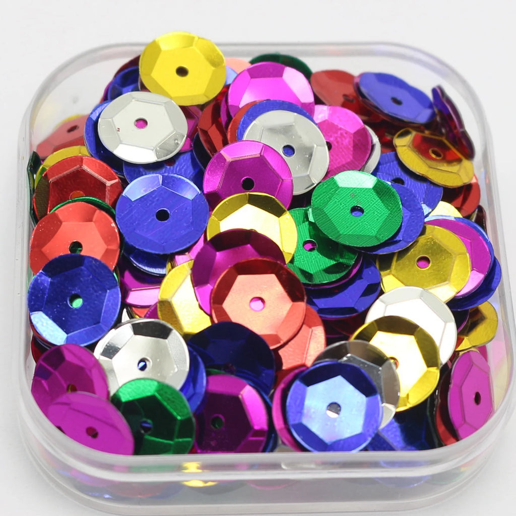 2000pcs 10mm Mixed Cup Round Loose Sequins | Wedding & Crafts Craft Sequins QXL