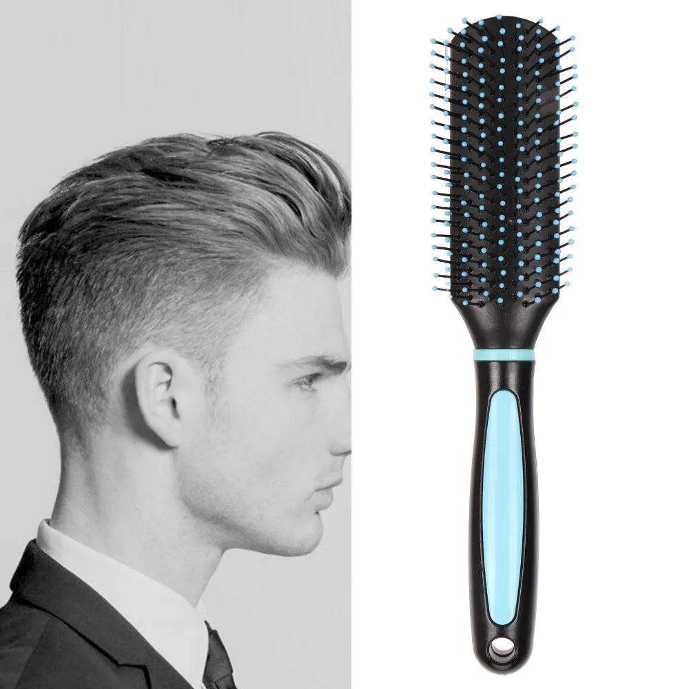 3-Pack 9-Row Volumising Hair Brush | Anti-Static Wet & Dry Volumising Hair Brush QXL