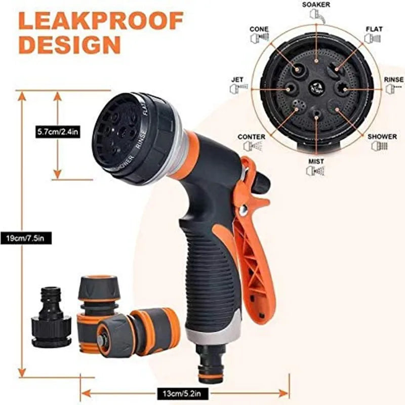 Multiple Interfaces Spray Lawn Watering Multi-Function Car Wash High Pressure Durable Hand-Held Tool Hose Sprinkle Nozzle Garden QXL