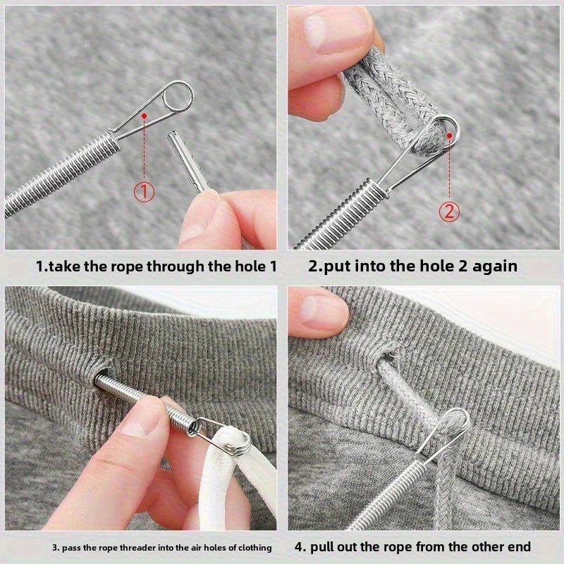Bendable Spring Drawstring Threader for Elastic & Lace Cords Drawstring Threader Tool QXL