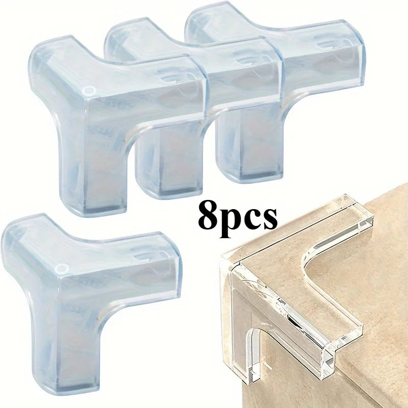 Clear Silicone Corner & Edge Protectors | Safety Guards Corner Edge Guards QXL 8pcs