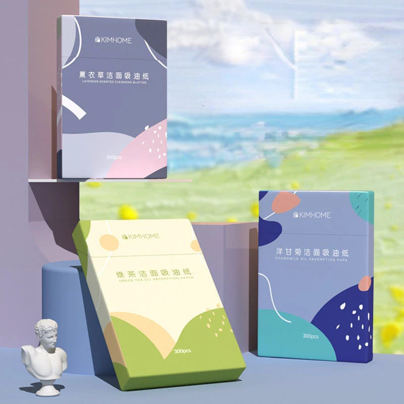 300-Pack Facial Oil Blotting Sheets | Makeup Oil Control Paper Oil Blotting Sheets QXL