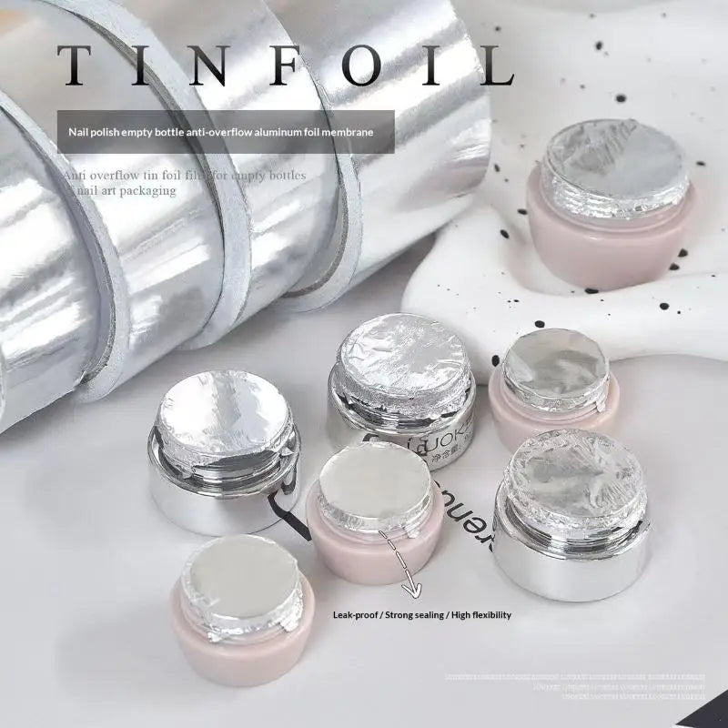 Aluminum Foil Sealing Membrane for Nail Art Jars | Leak-Proof Nail Container Seal QXL
