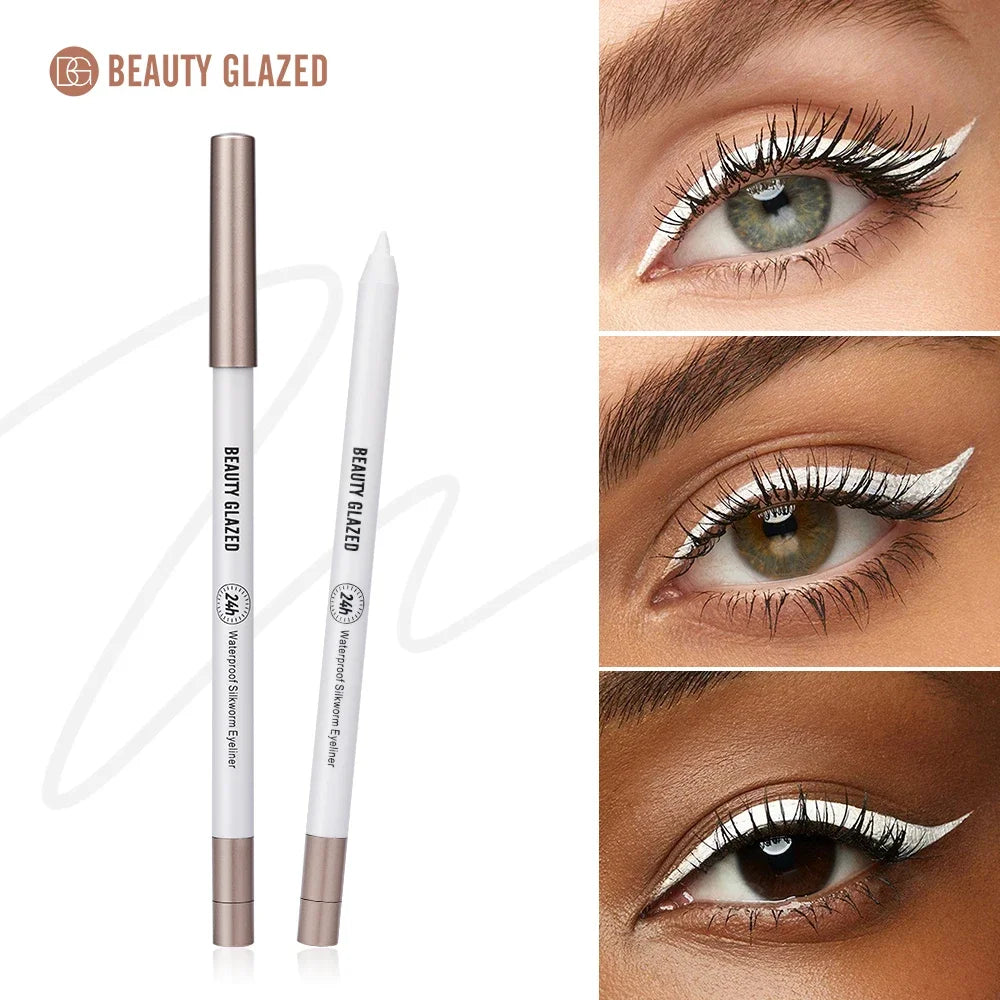 Beauty Glazed Waterproof White Gel Highlighter Eyeliner Pen Gel Eyeliner Pen QXL