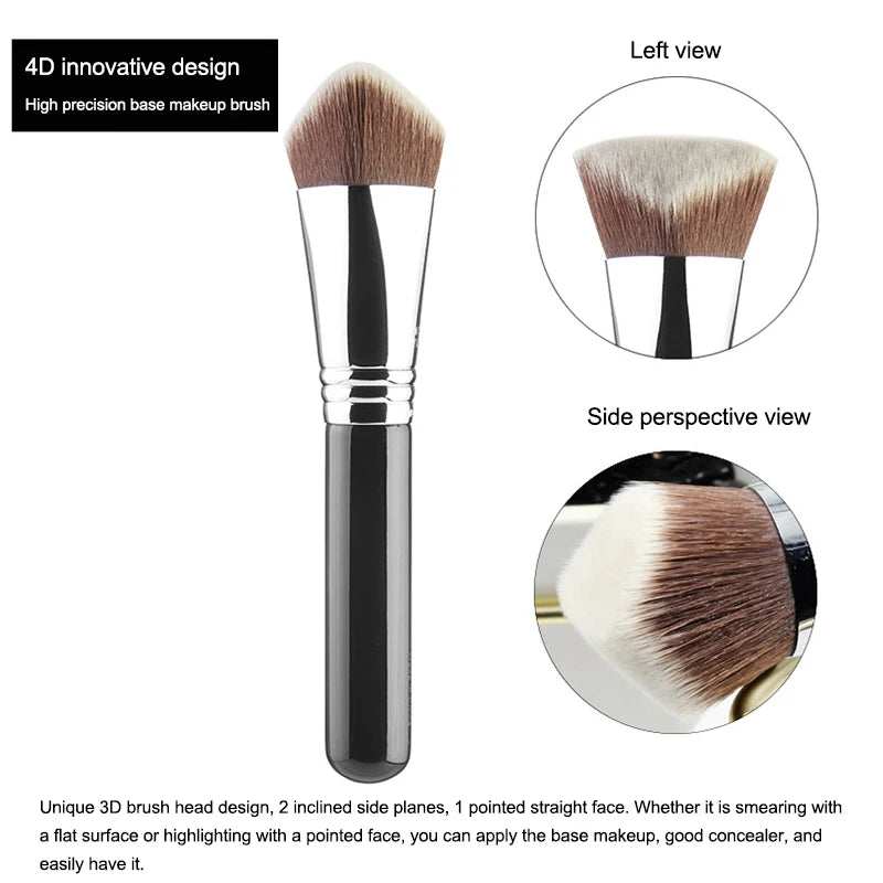 MOZHOU Kabuki Foundation Brush | Vegan Synthetic Tapered Foundation Makeup Brush QXL