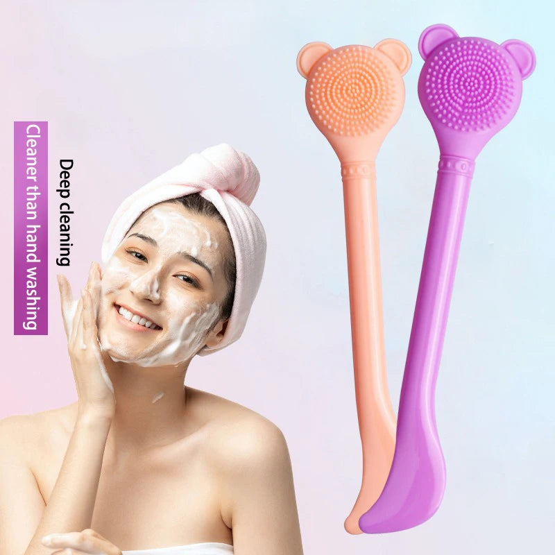 Double-Head Silicone Face Mask Brush & Skincare Spatula Face Mask Brush QXL