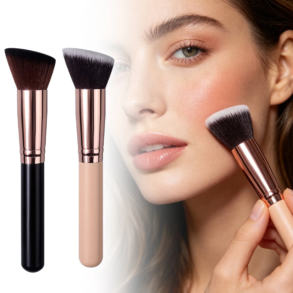 KOSSHOW Angled Contour Brush – Wood Handle & Nylon Bristles Contour Makeup Brush QXL