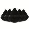 MAANGE Triangle Powder Puff Set 3/5/6 Pcs | Soft Velour Makeup Makeup Powder Puff QXL 5 Pieces Black