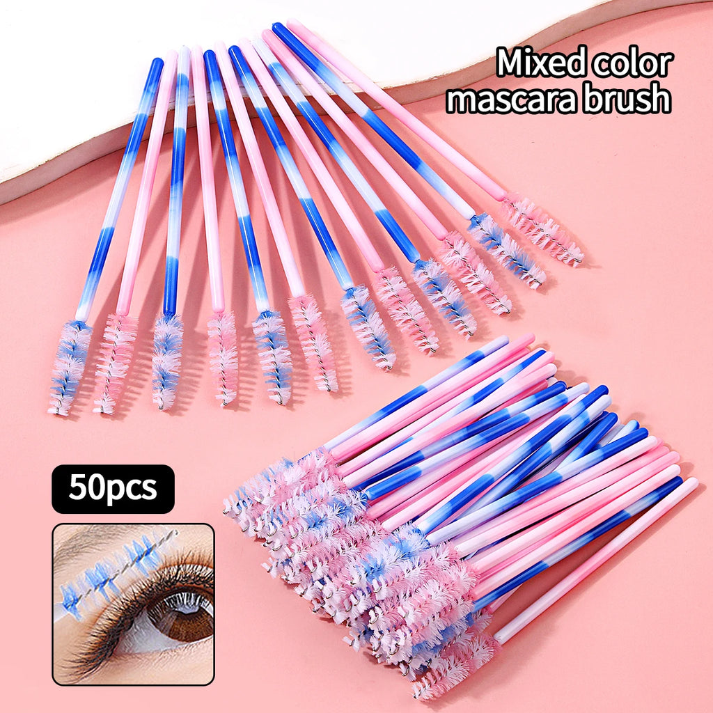 50-Pack Disposable Mascara Wands & Eyebrow Spoolie Brushes Spoolie Brush Set QXL