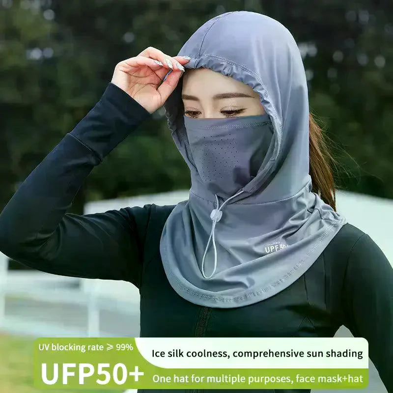Women's Ice Silk Sun Hat | UV Protection & Neck Shawl Sun Hat QXL
